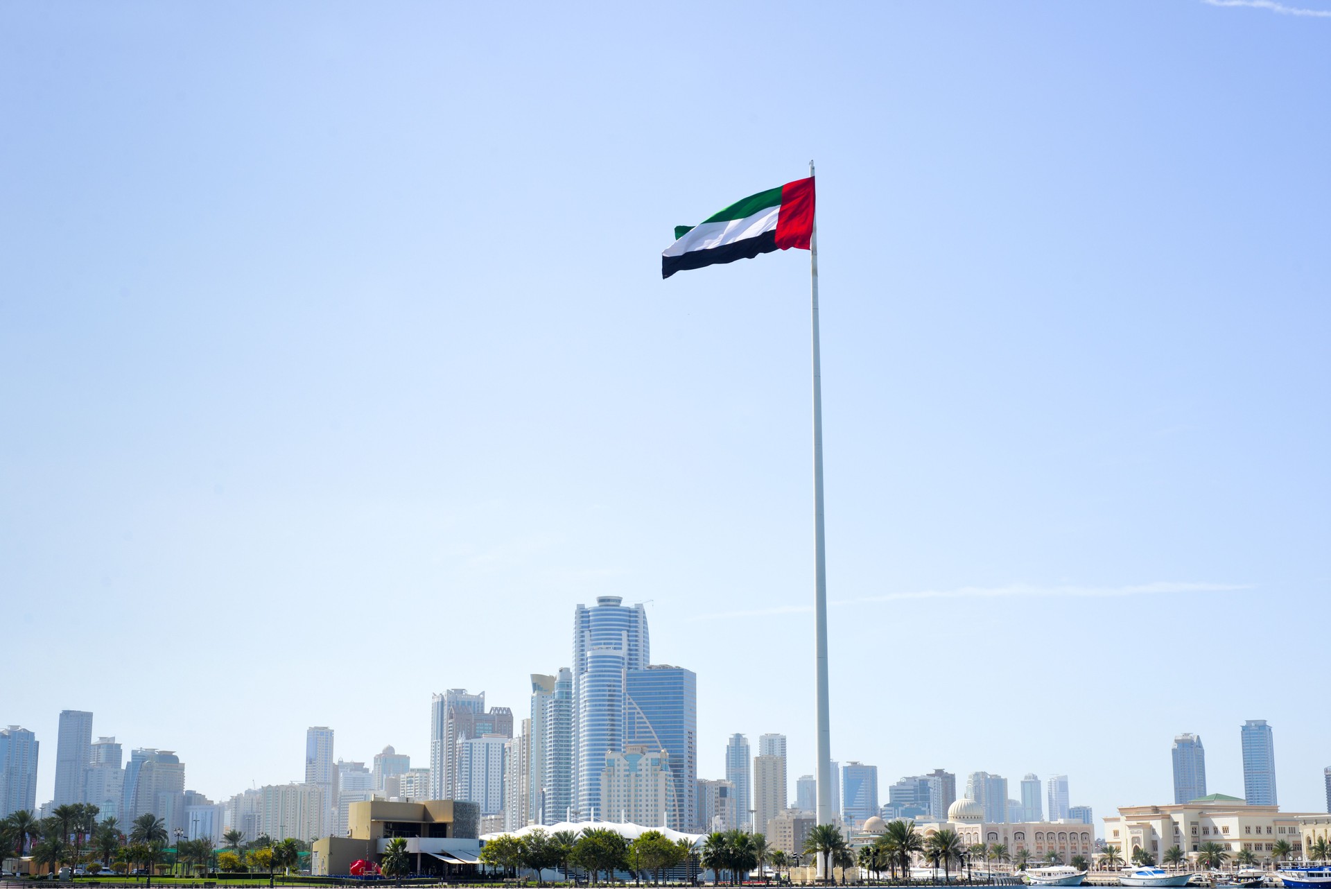 Cityscape of Flag Island, Sharjah